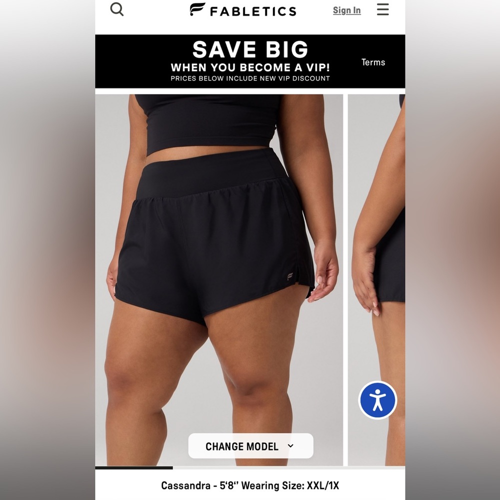 FABLETICS Women's Black Sun Chaser 3” Shorts With Pocket